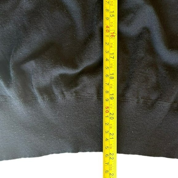 Aritzia Wilfred Free Black Sheer Back Pullover Crewneck Sweater Womens XS - Picture 5 of 5